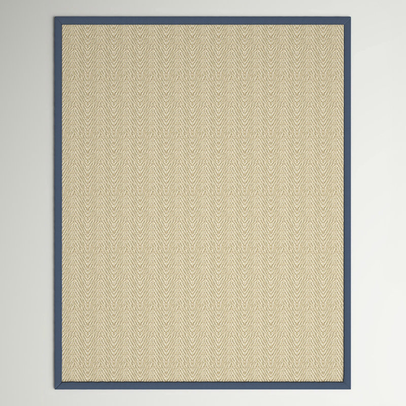 Tapis naturel / bleu Chester, Rectangle 8 pi x 10 pi