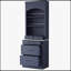 Armoire autoportante haute de 83,7 pouces de hauteur avec plateau supérieur et 5 tiroirs de rangement, ensemble de 2, bleu