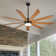 72 Inch 9-blades Ceiling Fans With Lights, Remote Control And Smart App, 24W LED, 6-Speed, Reversible Quiet DC Motor, Timer