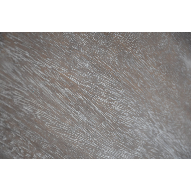 Commode décorative sculptée à la main Kingstowne, fabriquée en bois massif au fini brun, 47 x 18 x 30