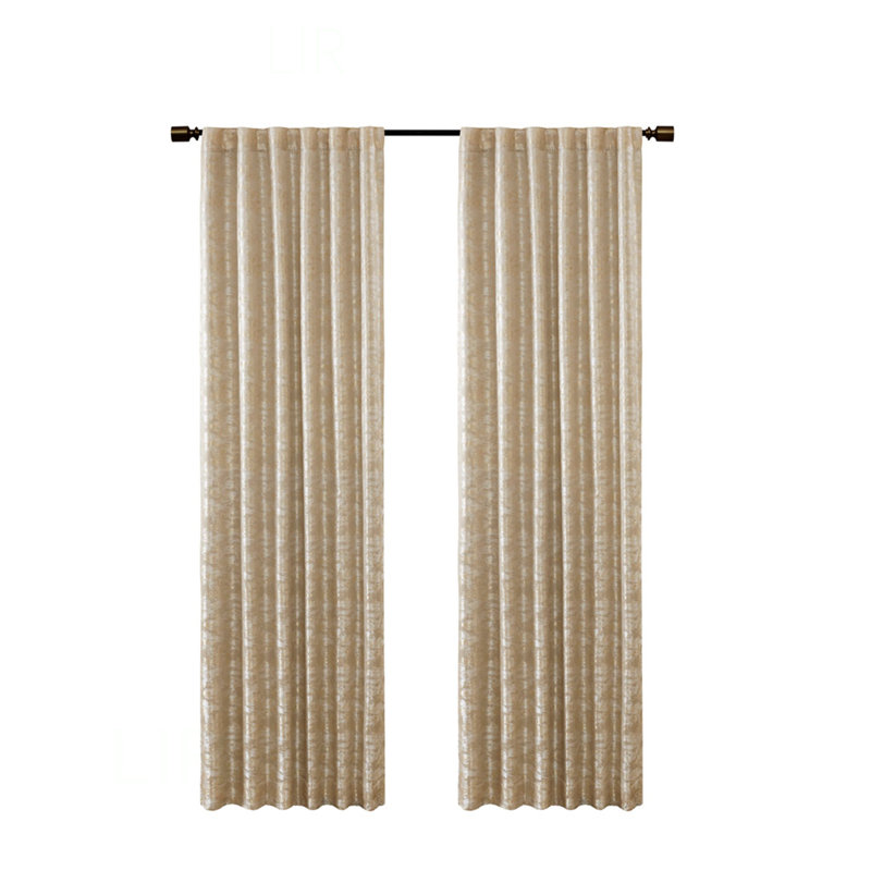 Rideau occultant avec passe-tringle Jacquard, Doré, L 50,02 po x L 108,03 po