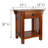 Mission Solid + Manufactured Wood Side Table-62793095