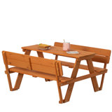 Aayza Rectangular Fir Outdoor Picnic Table
