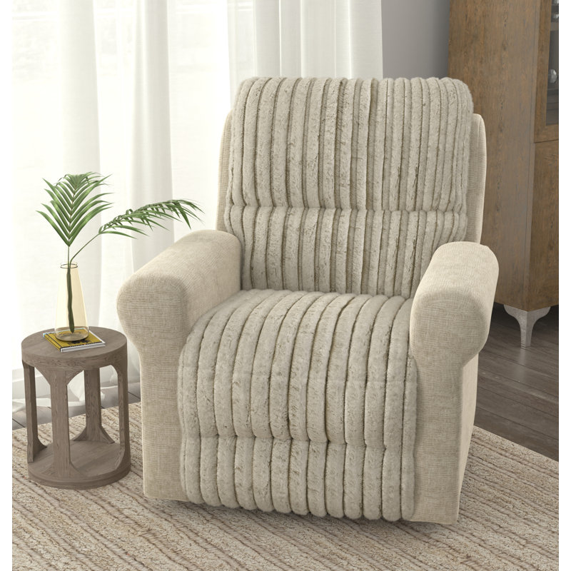 Fauteuil inclinable et pivotant Doryan, Manuel, Crème, crème