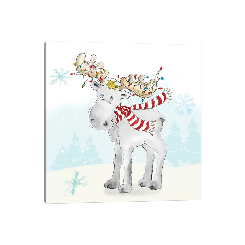 Whimsical Moose by Patricia Pinto - Wrapped Canvas Gallery-Wrapped Canvas Giclée, 45.72cm H x 45.72cm W