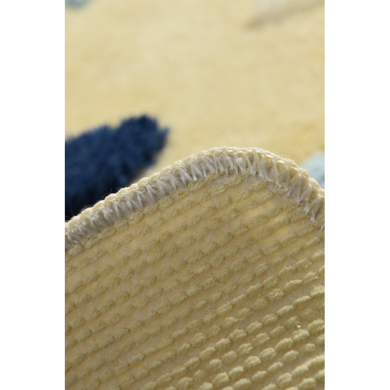 Tapis pour salle de bain Echof, Beige/bleu