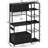Bakers Rack With 2 Storage Cabinets And Power Outlet, 45.3 Inch Industrial Coffee Bar Cabinet Shelves, Kitchen Microwave Stand With Storage, Vintage Black-995329782