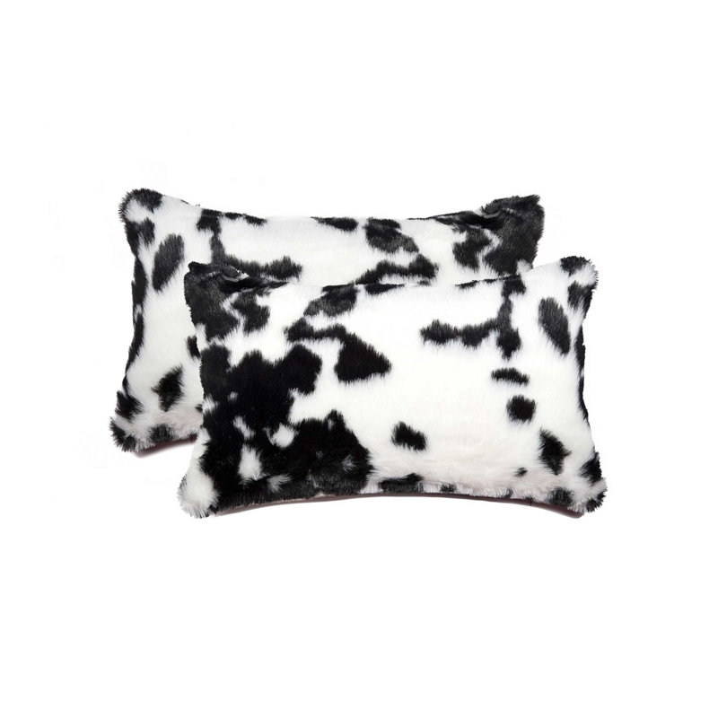 12 po x 20 po x 5 po Sugarland noir et blanc, faux - paquet de 2 coussins