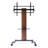 Jankowski Walnut/Black Floor TV Stand Mount for UP to 85" with Wheel