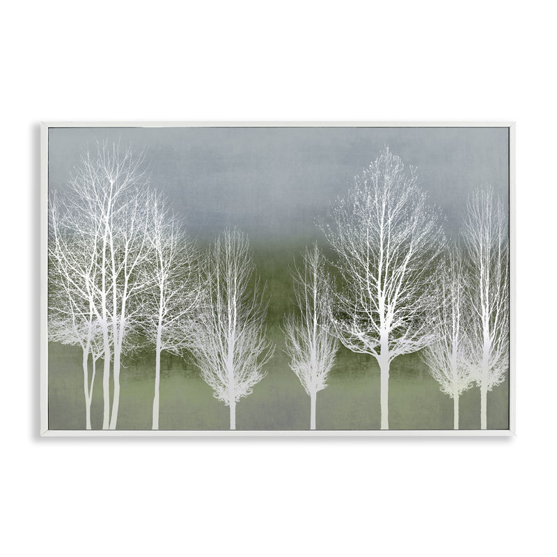 Giclée blanche encadrée, design par Kate Bennett, H 16 po x l 24 po, Estampe numérique encadrée blanc bord de mer