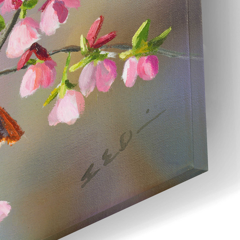 «Spring Cardinals» par Sarah Davis - impression non encadrée, H 12 po x l 16 po x P 0,13 po