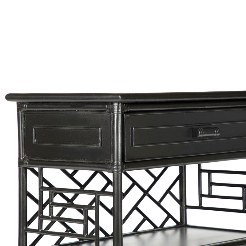 Chippendale End Table, Black