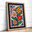 Stained Glass Flowers Botanical - Framed Print-2080555074-2080555075