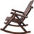 Brown Wooden Outdoor Rocking Chair With Ergonomic Features, Fir Log, Multiple Indoor And Environments Seat Slats Design, Suitable For All Kinds Of Areas-235601050