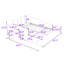 Lit plateforme tapissier luxueux en velours avec bureau, tabouret rond et rails de sécurité-660875398-660875396