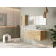 Armoire-lavabo 2 tiroirs DAX Modena - blanc mat avec vasque Onix