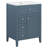 24" Modern Freestanding Single Bathroom Vanity with Ceramic Sink, 3 Soft-Close Drawers, Storage Rack, Solid Wood Legs, One Package-1715908091