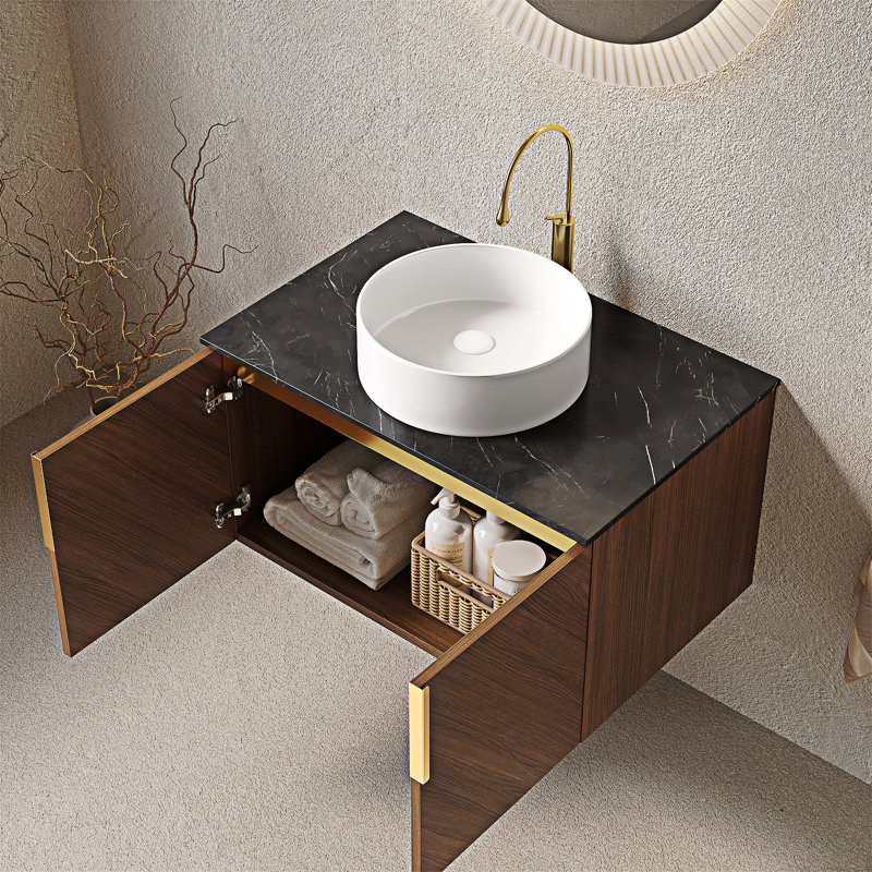 Wall-Mounted Bathroom Vanity With Sink