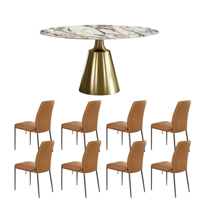 Modern light luxury home round table sets