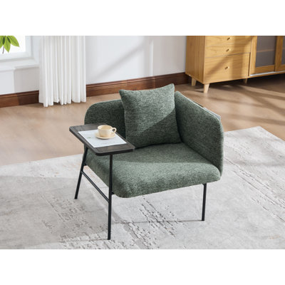 Chaise de loisir rembourrée avec tablette