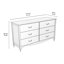 Ensemble de chambre à coucher 2 pièces en bois massif Brixton avec commode à 6 tiroirs et table de chevet à 2 tiroirs