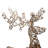 Rattan Standing Reindeer with Bow and LED Lights