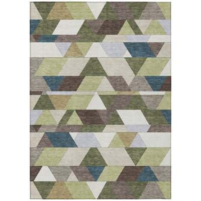 Machine Washable Indoor/Outdoor Chantille ACN2526 Geometric Rug