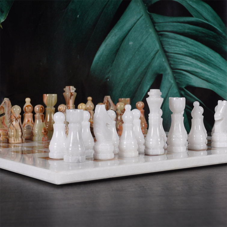 Radicaln Marble Chess Set 12 Inches White and Green Onyx Handmade Chess  Board Game for Adults - 2 Player Games for Adults - 1 Chess Board & 32  Chess