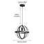 Vintage Industrial Pendant Ceiling Light Fitting E27 Globe Chandelier-668111788