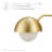 Eclipse Globe Wall Sconce In Brass-101991375