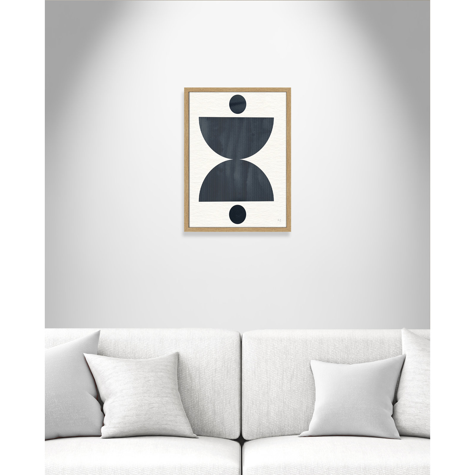 Eclipse II Print by Susan Jill, 23" H x 17" W x 0.75" D, Natural Framed