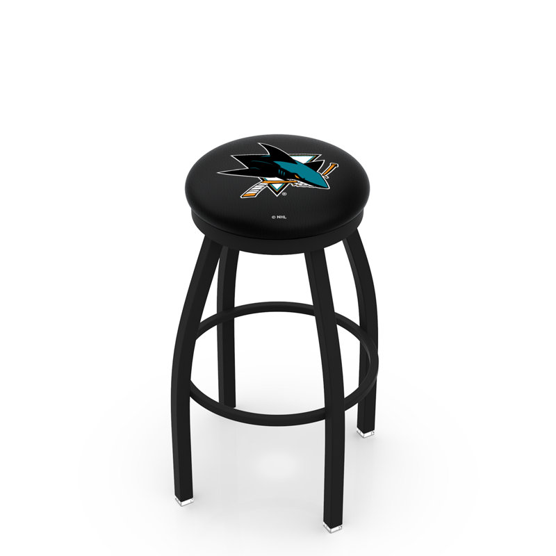 NHL Swivel Extra Tall Stool, San Jose Sharks, Black, "Counter Stool (25" Seat Height)"