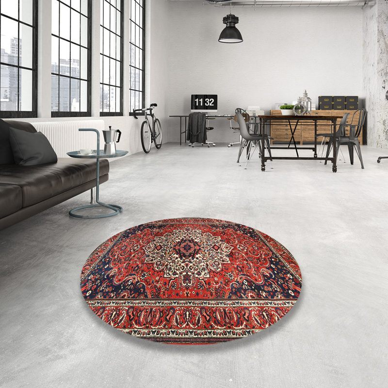 Dikili Oriental Indoor Rug, Round 3'