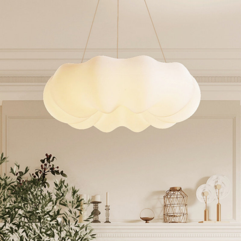 Luminaire suspendu à 1 lumière à DEL en forme de citrouille à intensité variable avec télécommande pour îlot de cuisine