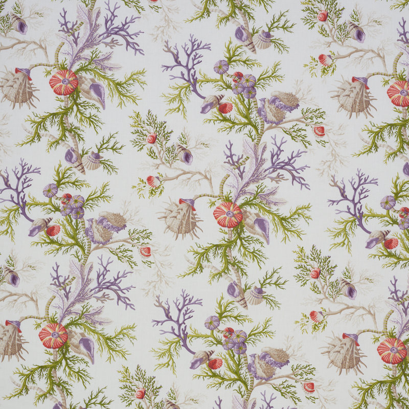 Del Tesoro Fabric, Purple/Coral