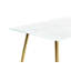 Chatmoss Glass Top Metal Base Dining Table