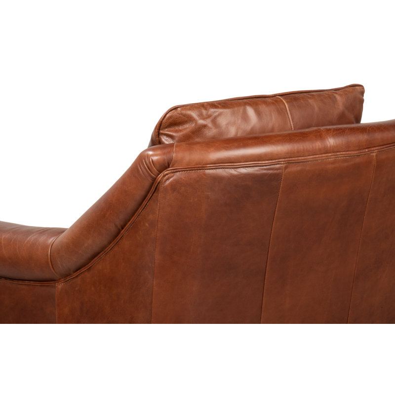 Vandike Club Chair, Newark Brown Leather