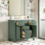 Ensemble de meuble-lavabo 36 po avec lavabo en céramique, meuble-lavabo simple autoportant moderne avec 4 tiroirs et 2 armoires, meuble de rangement pour la salle de bain, ensemble de meuble-lavabo avec cadre en bois massif-117193942