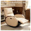 Fauteuil inclinable électrique simple en cuir technique abricot avec position réglable à plat