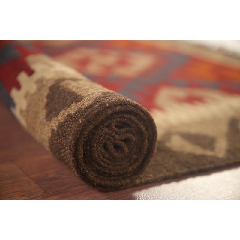 Kilim Reversible Wool Runner Rug 3x7