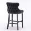Upholstered Counter Stool with Solid Wood Frame-516169248