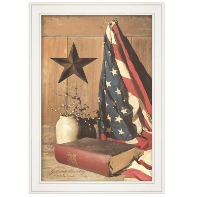 «God and Country», art mural encadré pour salon, impression murale par Billy Jacobs