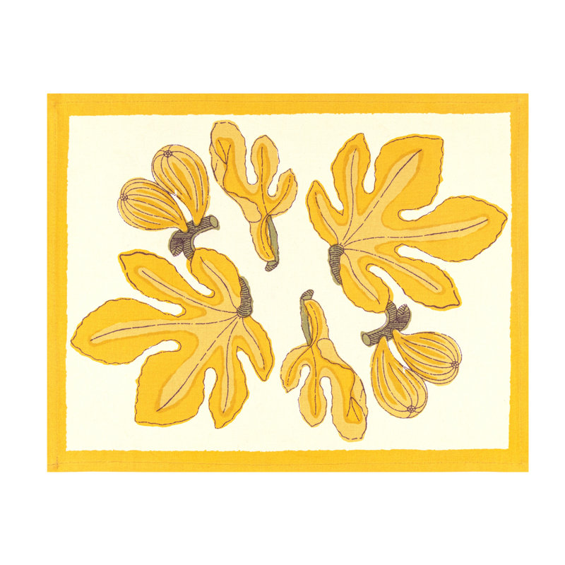Fig 100% Cotton Rectangle Placemats, Citrine