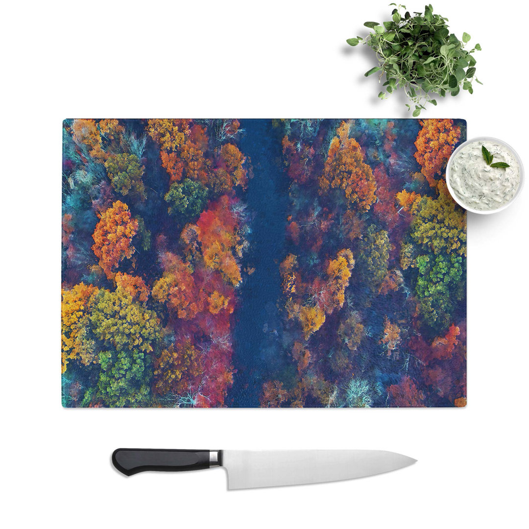 Glass Forest River Chopping Board