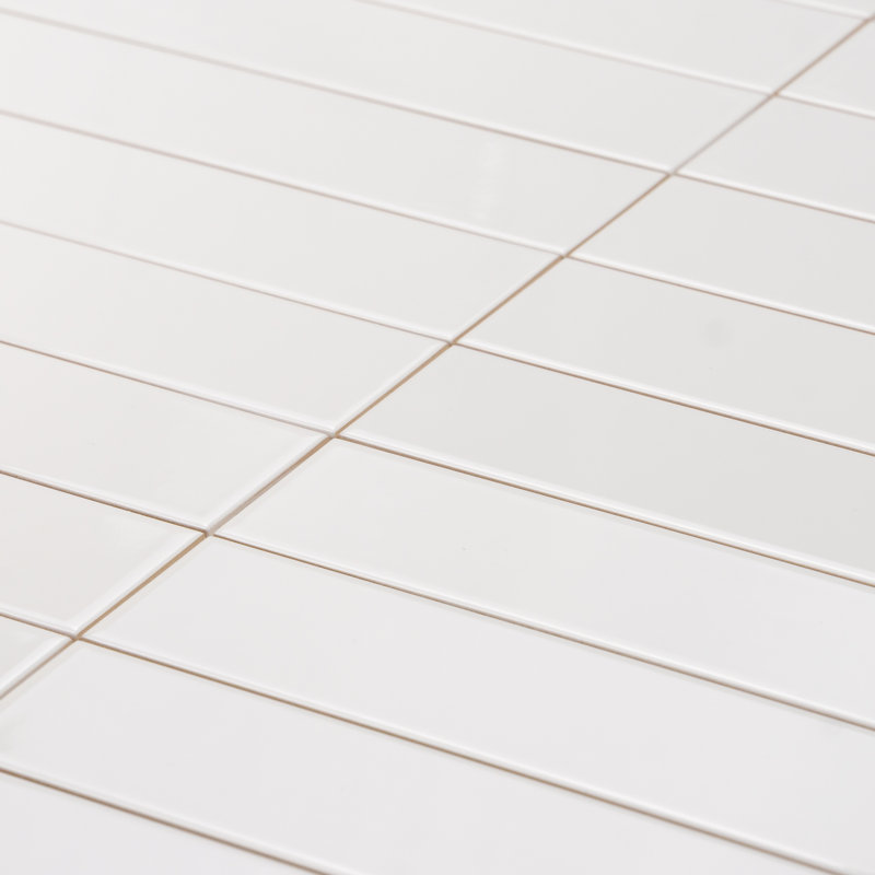 Up 2" x 10" Italian Subway Wall Tile, White