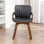 Fauteuil pivotant rembourré en similicuir Dundrod-123200611