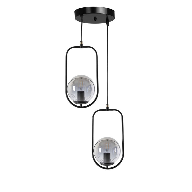 Lustre industriel scandinave, 100% métal, hauteur 27,6 po x 9,8 po de diamètre | Peinture séchée au four et revêtement dégringolé | Douille E27, 40 W maximum | Finition noire élégante pour la décoration et l'éclairage de maisons modernes