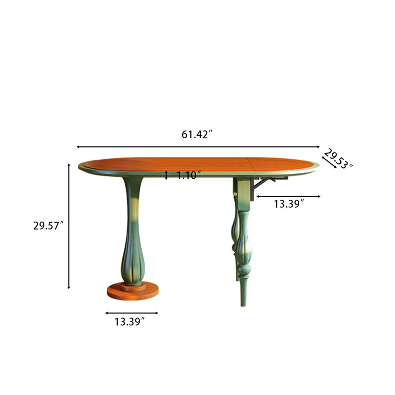 Table de salle à manger 61,42 po, 29.57"H x 61.42"L x 29.53"W