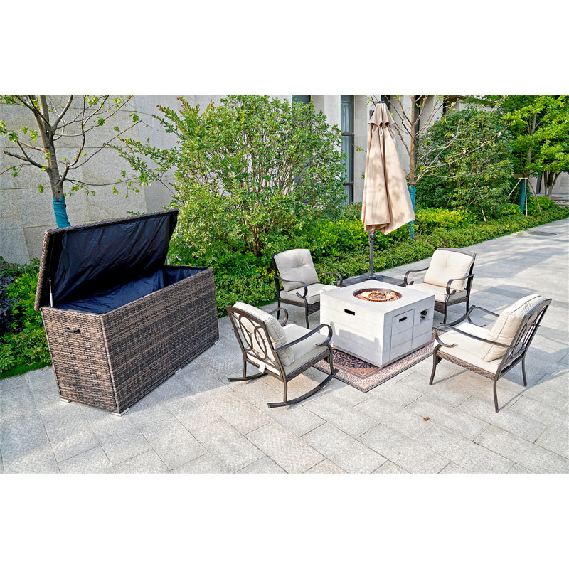 Dannion 4 - Person Patio Conversation Sets with Cushions