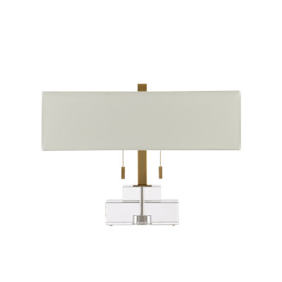 Lampe de table transparente / dorée 14,5 po Chiara